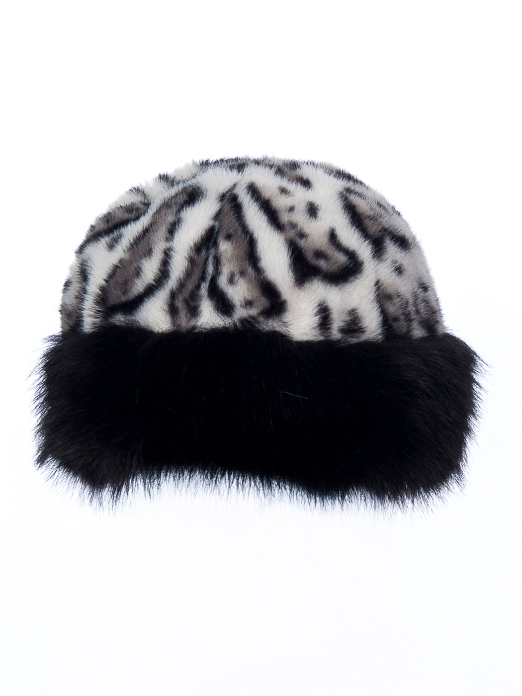 BERRETTO ANIMALIER ECOFUR, TG UNICA - IVORY